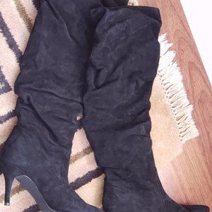 Stuart Weitzman Lafayette Black Suede Boot…